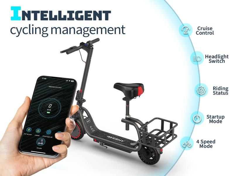 350W Folding Electric Bike for Adults, Maximum Speed 19MPH,Range 16/28 Miles, LED Lights,UL 2272 Certified