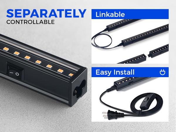 Barrina T5 Grow Lights with Black Cover, 4FT 160W (8 X 20W) with Magnetic Design, Full Spectrum, Plug and Play, Linkable, Yellow, 8 Packs Barrina T5 Grow Lights with Black Cover, 4FT 160W (8 X 20W) with Magnetic Design, Full Spectrum, Plug and Play, Linkable, Yellow, 8 Packs