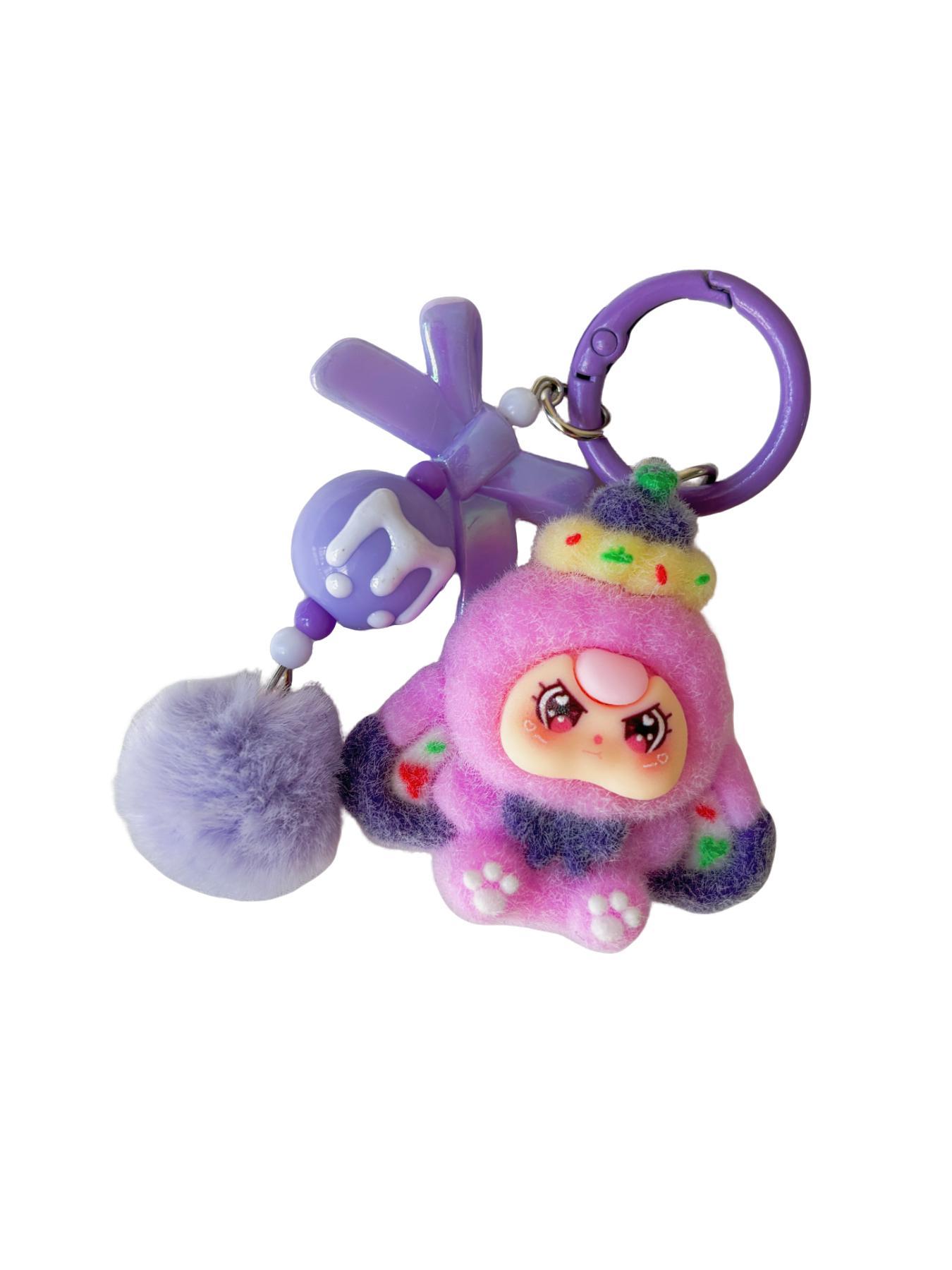 Plush Cartoon Keychain Charm, Cute Plush Toy Pendant, Friendship Gift, Adorable Plush Accessory, Perfect for Friends and Family