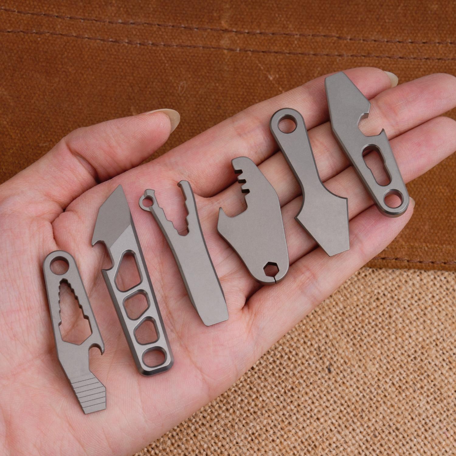 Mini Edc Tool Titanium Alloy Material, Compact Multitool for Everyday Carry, Durable and Lightweight Pocket Knife Accessory