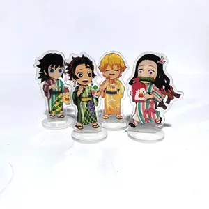 Japan Anime Demon Slayer Kimetsu No Yaiba Acrylic Stand Model Action Kamado Nezuko Hashibira Inosuke Desk Decoration Plate Toys