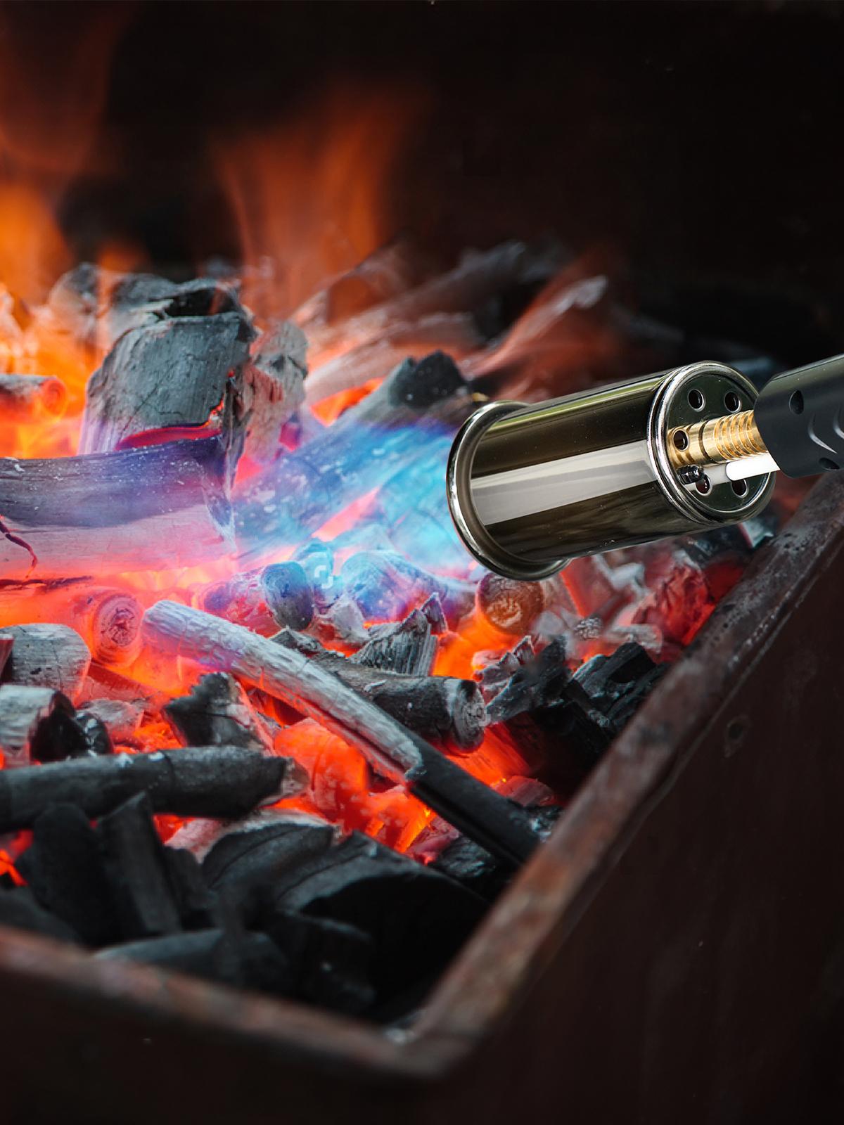 ThermoMaven Propane Torch for Kitchen Cooking, Flamethrower-Style Torch Lighter with Unlimited Adjustable Flame, for Outdoor and Party, Charcoal Starter (Propane Tank Not Supplied), Black Friday and Christmas Gift