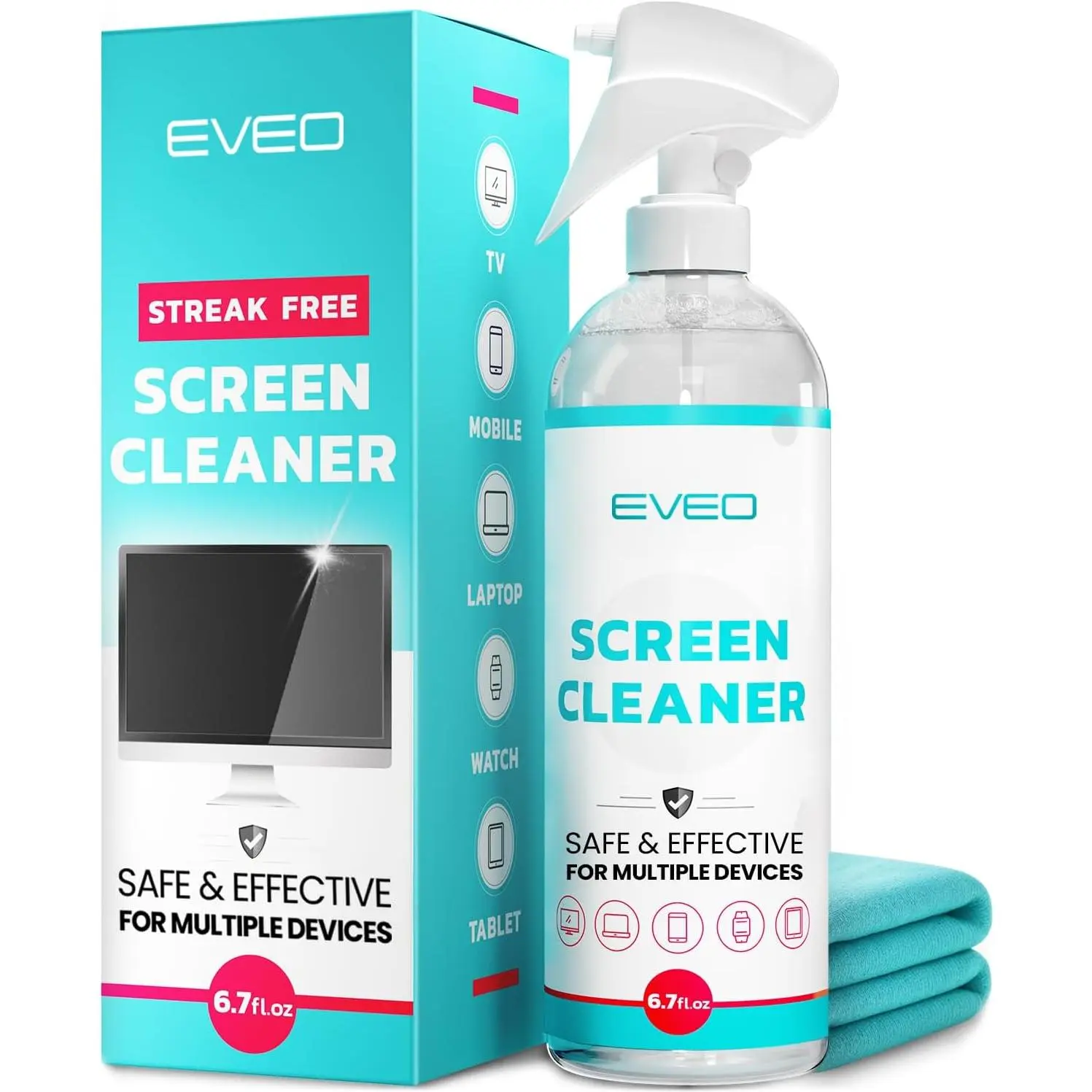 ® TV Screen Cleaner  (Streak-Free) TV Screen Cleaner for  TV, LCD, LED, OLED |  Screen Cleaner  and Wipe Microfiber Cloth for TV, , Laptop, iPad, ,  &