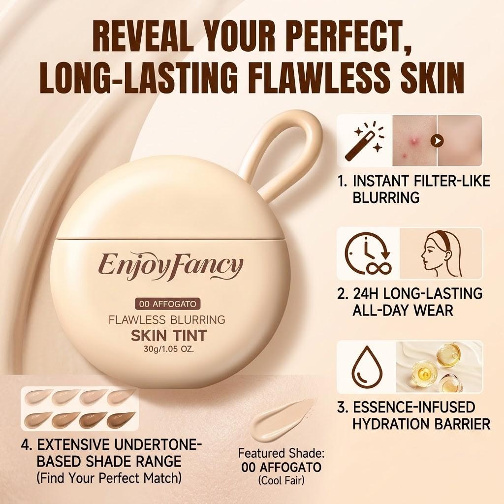 Blurring Flawless Makeup Primer, Hydrating Moisturizing Lightweight Breathable Smooth Base for Natural Skin Tone, Works With Liquid Foundation & BB Cream