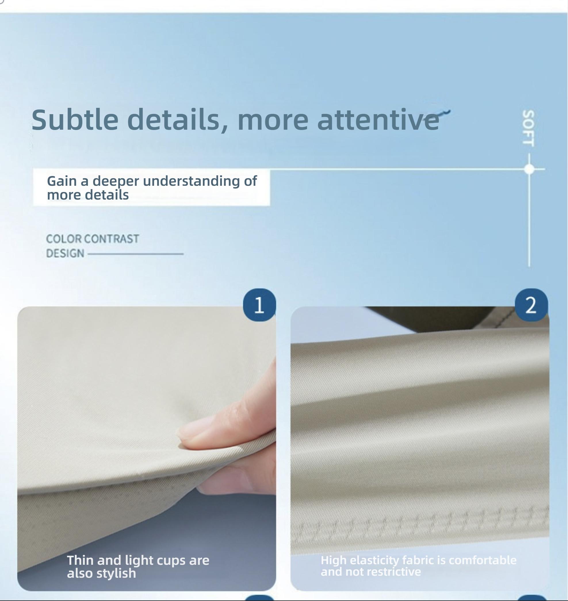 Women's Soft Support Bra, Small Chest Gathered Anti-Drop Running Shockproof Sports Fixed Cup Underwear, Comfortable Everyday Wear