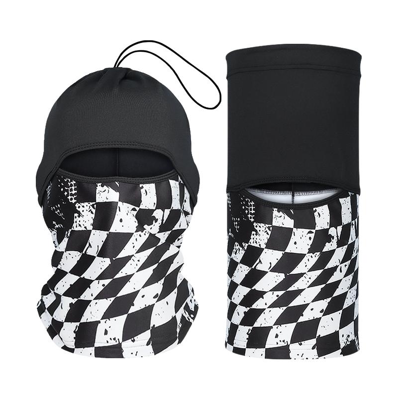 Winter Thickened Warm Head Cover, Multi-Function Face Mask Scarf Hat, Stylish Print Balaclava for Outdoor Sports Ice Fishing Cycling Hiking Skiing