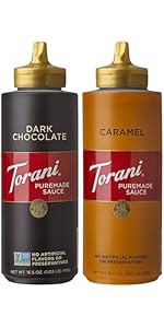 Torani Coffee Syrup, Classic Caramel Flavored Syrup for Drinks, Pump Included, 25.4 Fl Oz