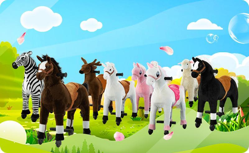 LInor Ride on Horse for Big Kids - 35.43'' Height, Riding Horse Mechanism, No Battery or Electricity, Plush Material, Max Load 165LBS Seat Play Cute LInor Ride on Horse for Big Kids - 35.43'' Height, Riding Horse Mechanism, No Battery or Electricity, Plush Material, Max Load 165LBS Seat Play Cute