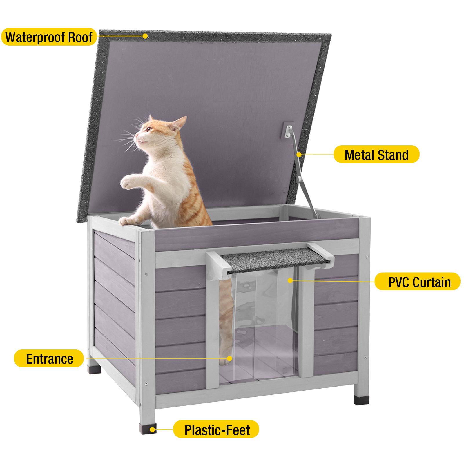 Aivituvin-AIR12-B Outdoor Wooden Cat House, Indoor Cat House Aivituvin-AIR12-B Outdoor Wooden Cat House, Indoor Cat House