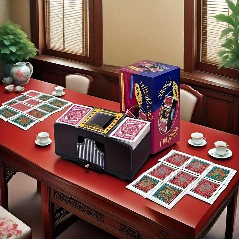 Battery-Powered Poker and Game Card Shuffler with Transparent Window, Perfect for Family Game Nights and Card Enthusiasts, Compact Design, Durable Structure, Card Shuffler, Poker Shuffler, Card Game Shuffler, Card Machine, Long-Lasting Shuffler