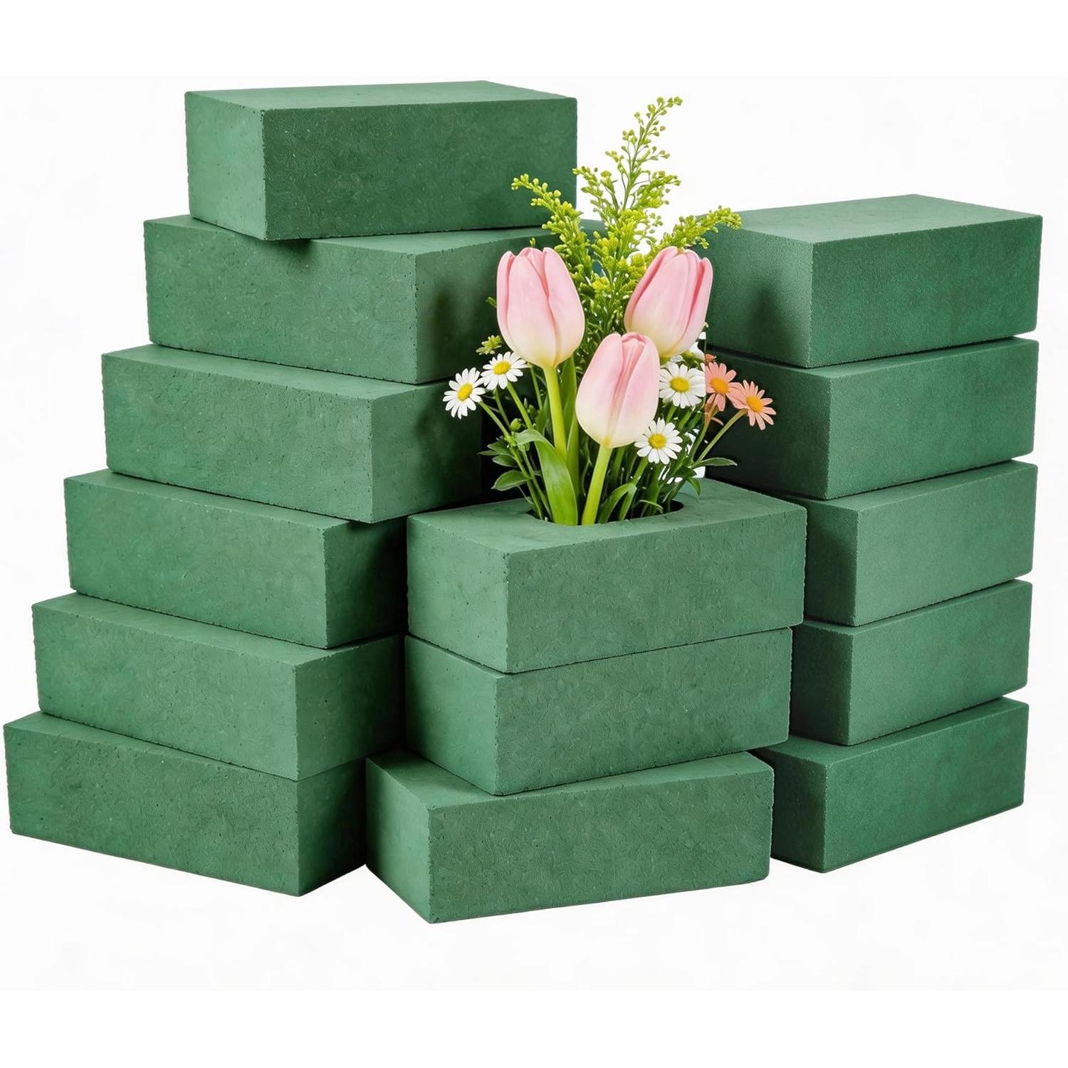 20-Pack Floral Foam Blocks, 9x4.25x3 Inches, for Fresh & Artificial Flowers, Wedding, Birthday, Garden Decorations