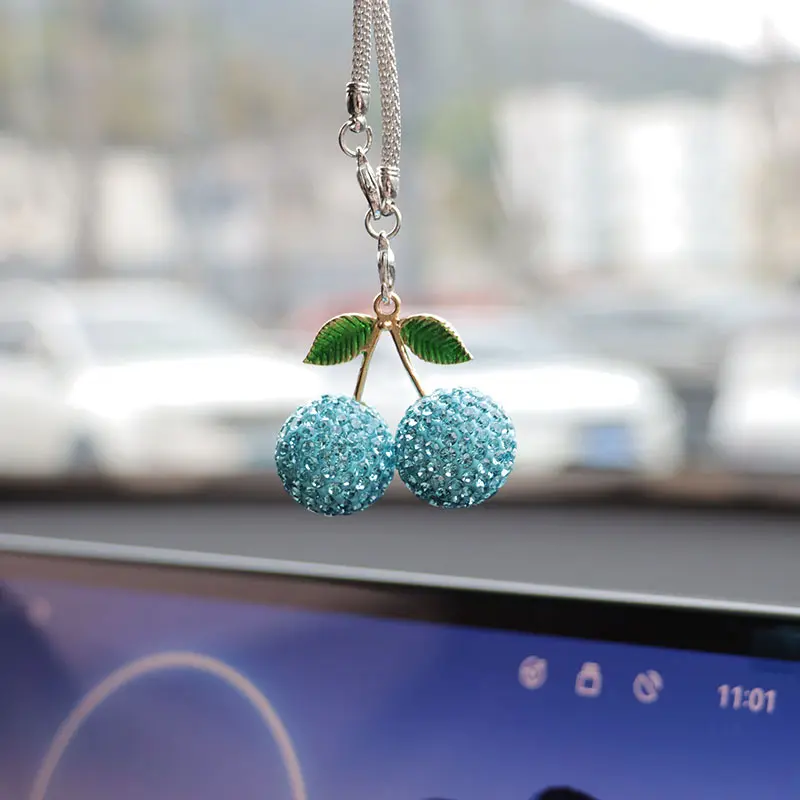 Blue Cherry Car Pendant