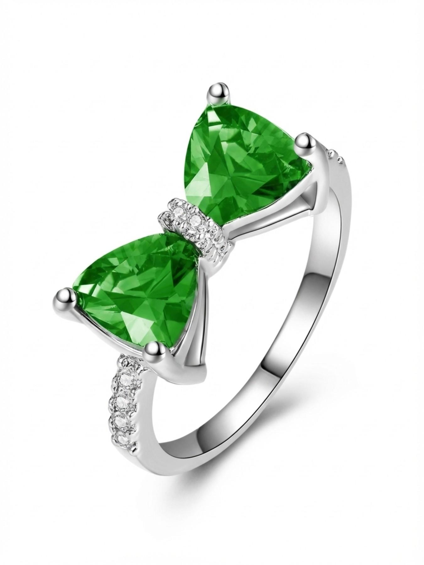 Luxurious Bow Zircon Ring, High-End Sweet Cool Style, Elegant Butterfly Knot Design, Perfect for Special Occasions