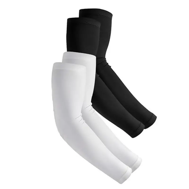 Men’s & Women’s 2-Pairs UV Protection Sweat-Dry Fabric Arm Sleeves Cover, Fashion Sportswear Gloves, Gym Accessory, Outdoor Essential for Running, Soccer, Archery