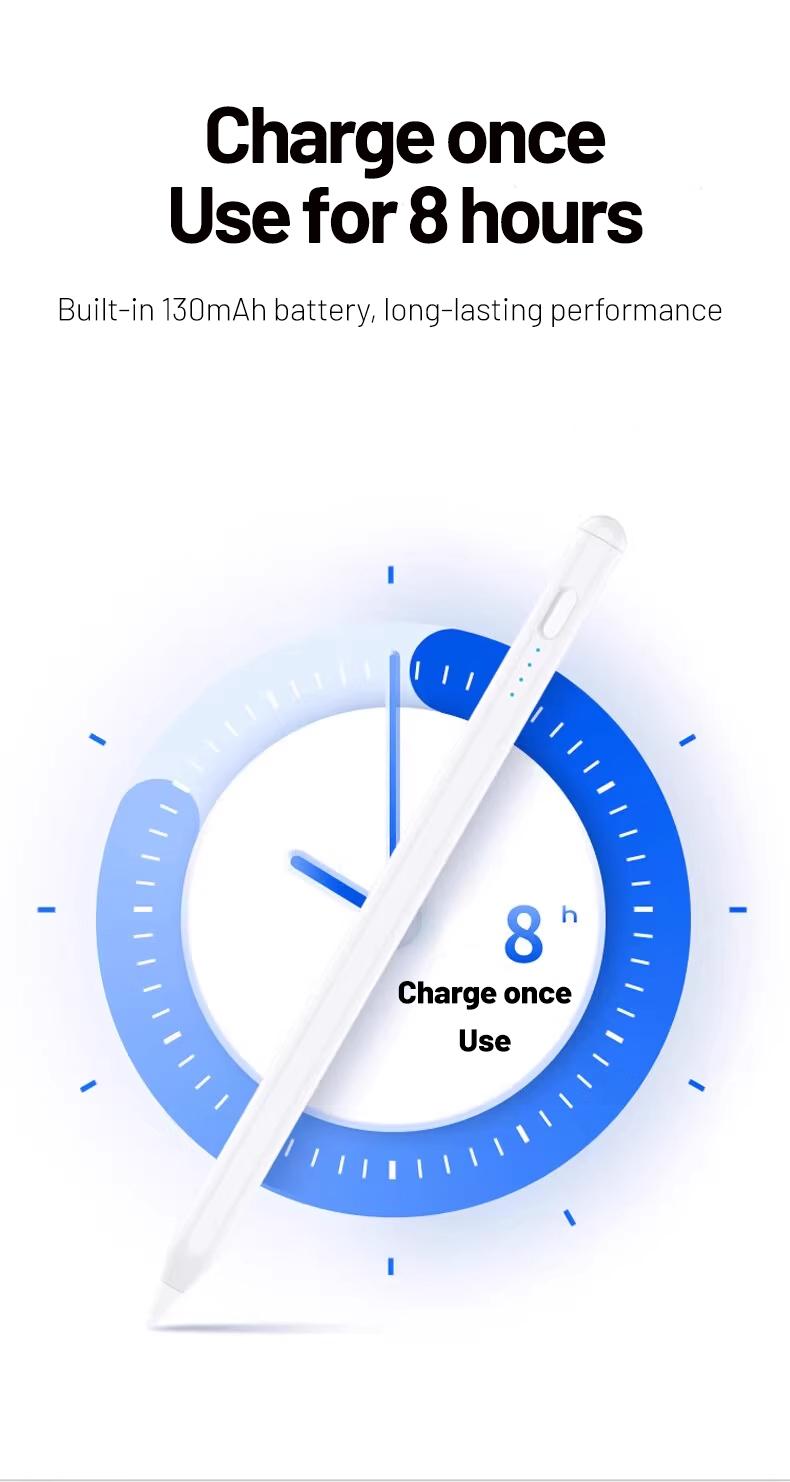 Universal Touch Pen for Android iOS Windows, Capacitive Screen Touch Function, Compatible with iPad Apple Pencil Huawei Xiaomi Tablets, Touchscreen Pen, Capacitive Stylus Pen, USB Rechargeable Stylus