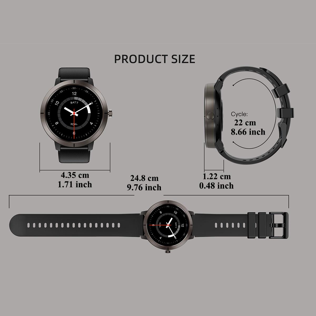 GPS Smart Watch 5atm Waterproof Amoled 1.32inch BT Call 100 Sport Modes 360mah Large Battery, Outdoor Wearable Tech for Men & Women