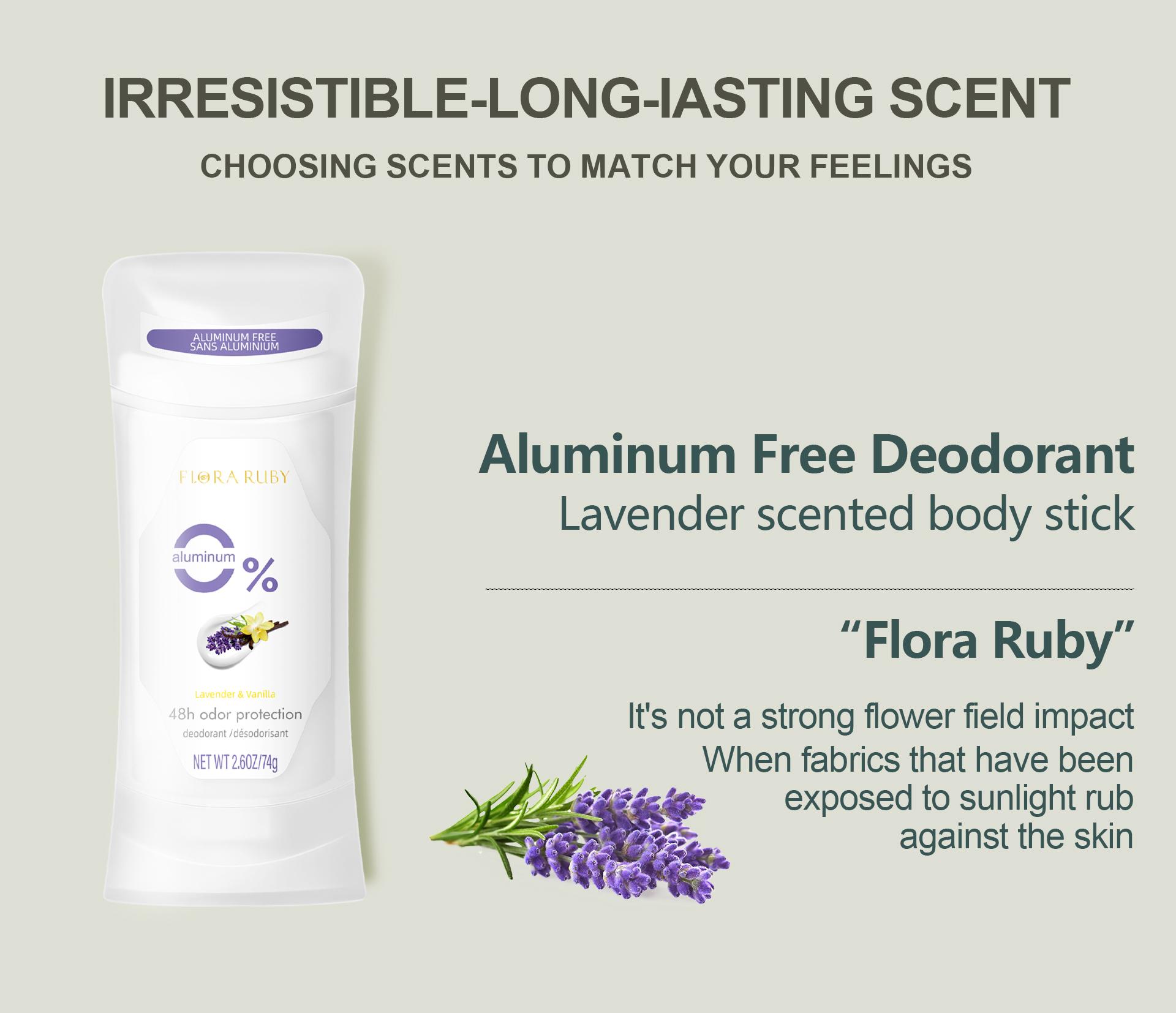 6pcs-Flora Ruby Aluminum Free Deodorant That Keeps You Fresh All Day