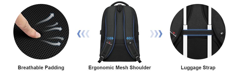 Bruno Cavalli Laptop Backpack #8381 for Men & Women, Durable Waterproof Polyester with USB Charging Port College Bookbag Work Daypack Quick Access Front Pocket Breathable Mesh Back Panel Travel Essentials Carrier Space Bruno Cavalli Laptop Backpack #8381 for Men & Women, Durable Waterproof Polyester with USB Charging Port College Bookbag Work Daypack Quick Access Front Pocket Breathable Mesh Back Panel Travel Essentials Carrier Space