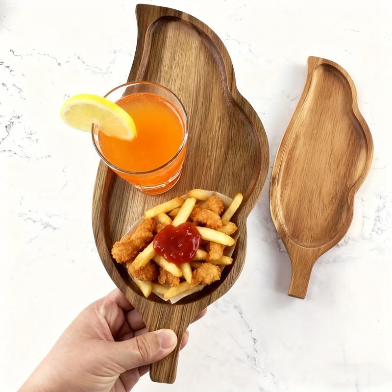 Elegant Leaf-Shaped Tray, Multi-Functional Dish for Tea Parties, Cheese Platters, Christmas Decorations, Breakfast Plate, Outdoor Party Accessory