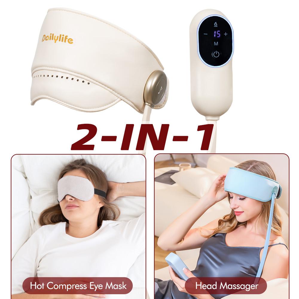 Head Massager, Forehead Massage for Migraine Relief Cap Help Sleep Temple Massager with Heated Eye Mask, Head Wrap Massage Tool, Insomnia Pressure Relief Device, Perfect Present for Man/Woman Thanksgiving, Christmas, New Year gift Head Massager, Forehead Massage for Migraine Relief Cap Help Sleep Temple Massager with Heated Eye Mask, Head Wrap Massage Tool, Insomnia Pressure Relief Device, Perfect Present for Man/Woman Thanksgiving, Christmas, New Year gift