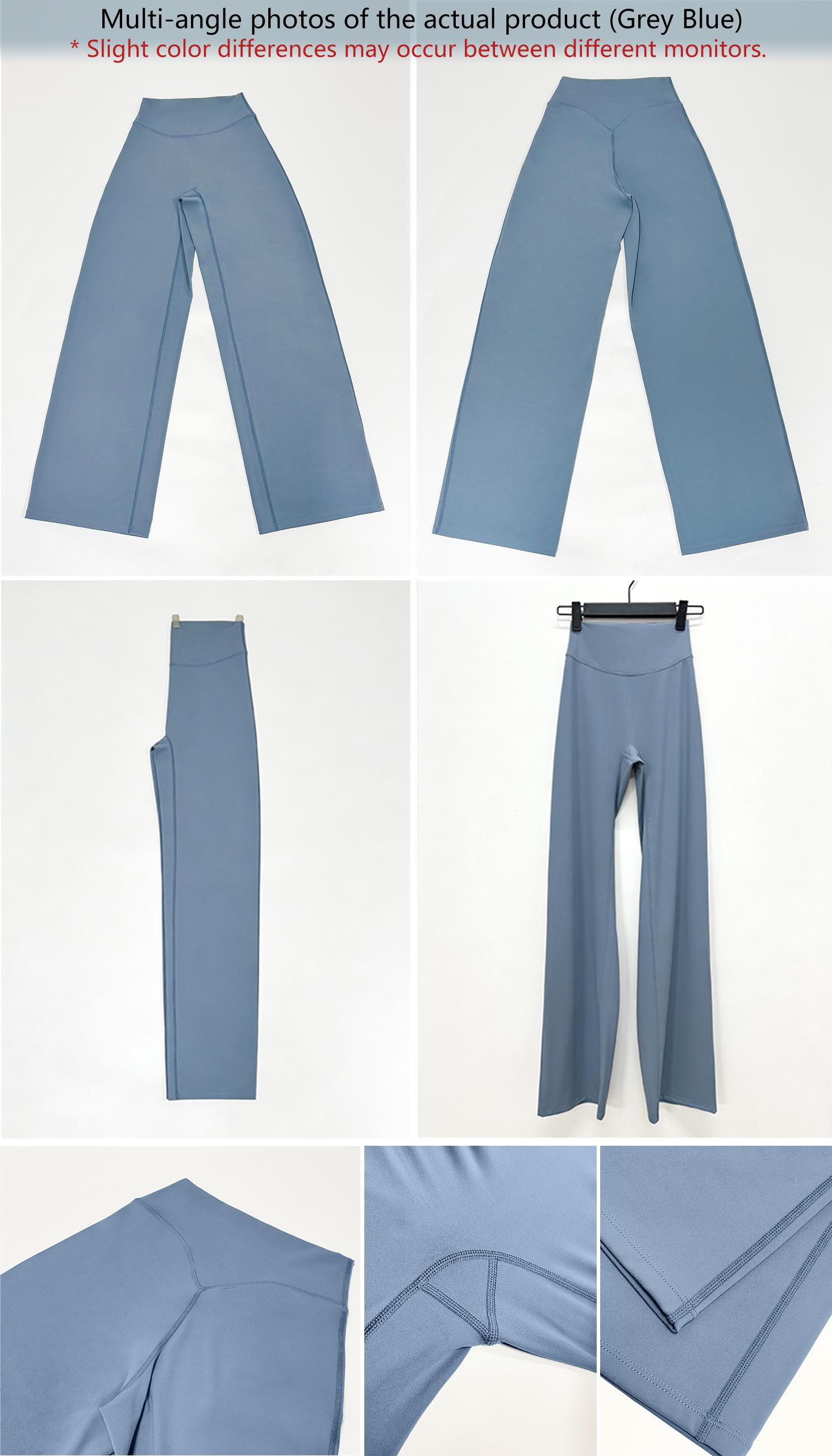 RICH BRIA Women‘s Casual Pants - High Waisted Loose-Fitting Wide Leg Yoga Pants - Comfortable & Elastic Soft Pants with Stretchy Material - Straight Leg Hem