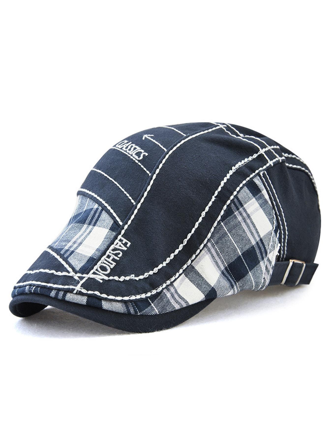 Newsboy Cap for Men Beret Hat Casual Buckle Adjustable Cabbie Gatsby Hats Driving Flat Caps