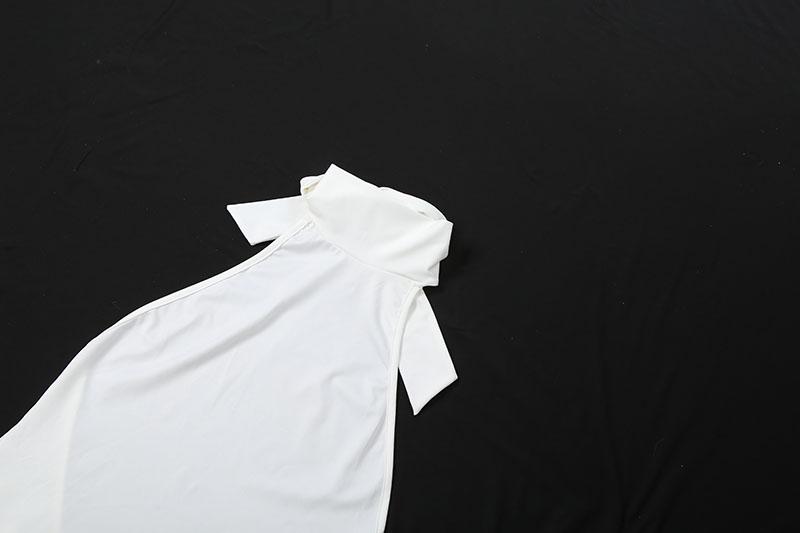 DOUCIU Basic Solid Color Simple Casual Versatile Tight Sexy Hot Cool Street Style Women'S Thin High Elastic Halter Neck Skinny Jumpsuit