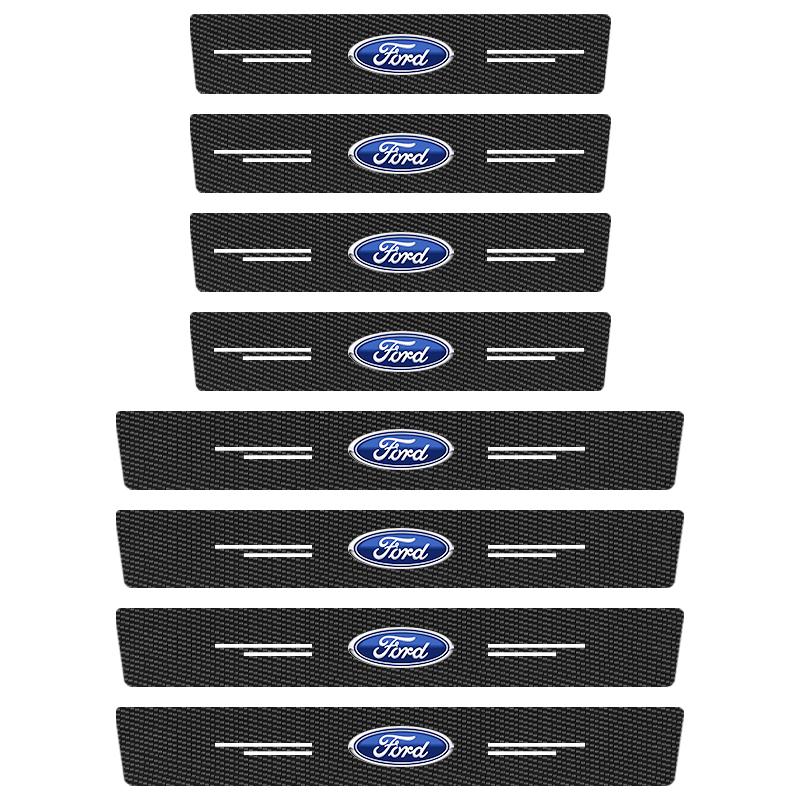 Universal Car Threshold Strips, Custom Fit Protection Decorative Trim, Ford Door Anti-Scratch Kick Proof Wear Resistant Welcome Strip, Car Door Protector