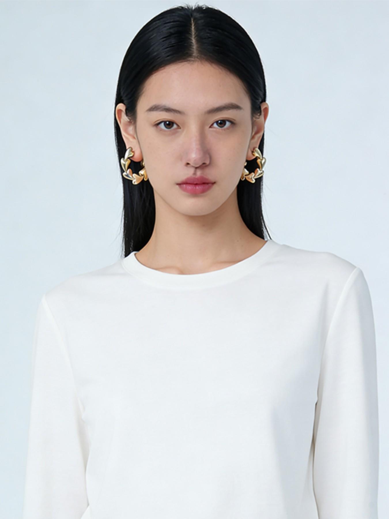 18k Gold Plated Heart Earrings for Women, Fashion Statement Jewelry, Summer Vacation Accessory, Perfect Gift for Valentine's Day and Birthday