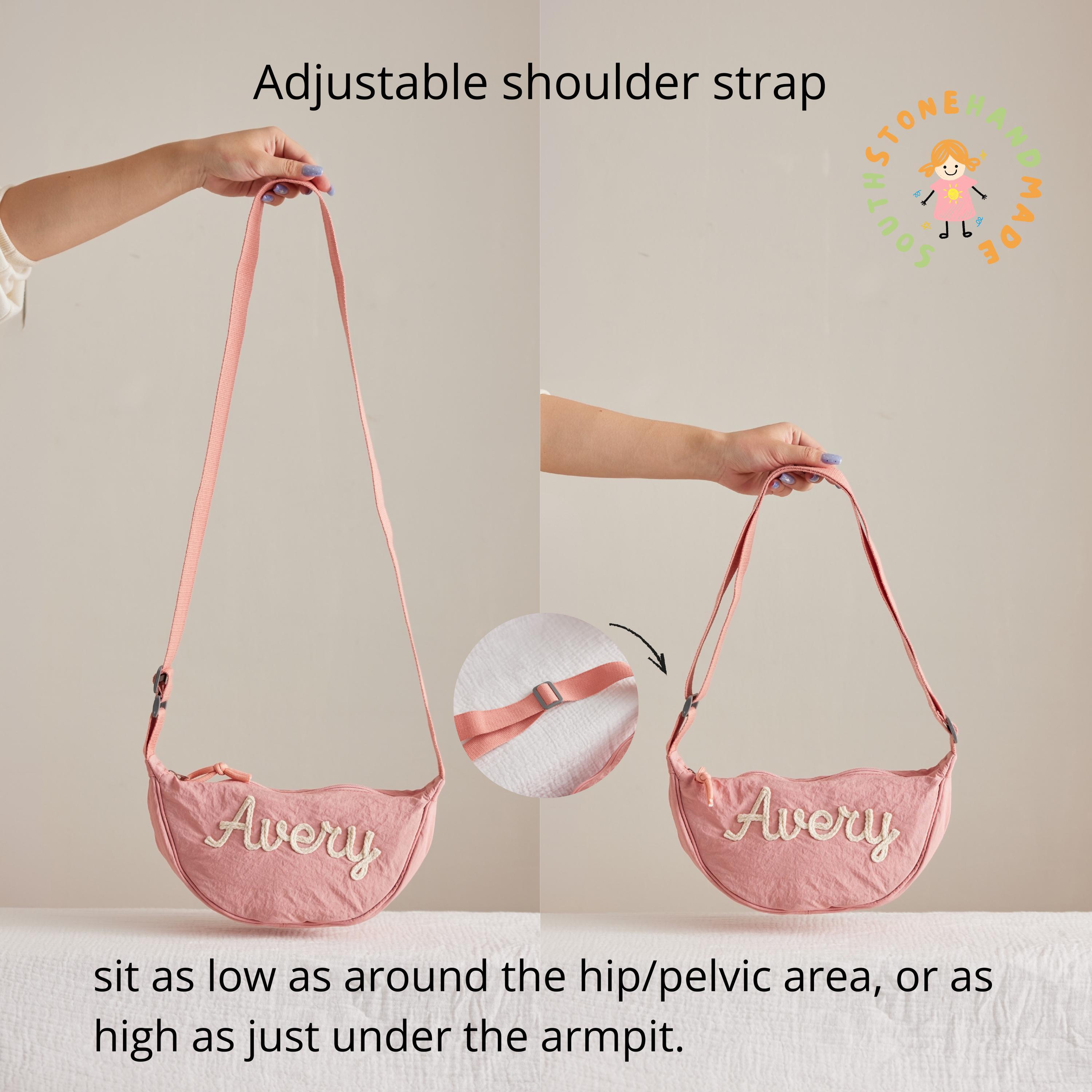 AS1042 Customized Name Personalized Dumpling Bag DIY Light Crossbody One Shoulder Exclusive Customized Bag Birthday Gift