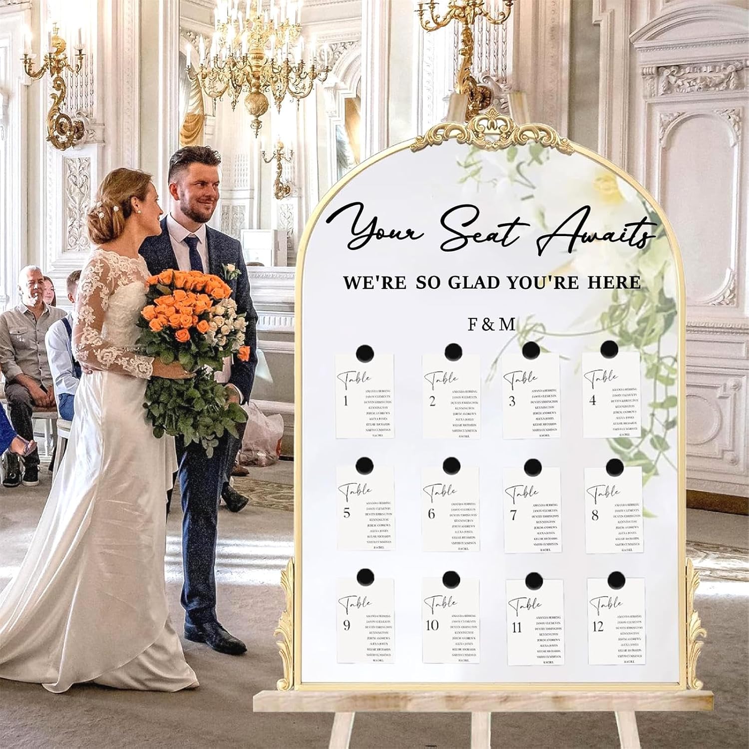 Wedding Sign  Wedding Seating Chart Decal Your Seat Awaits Stickers for Reception Display Selfie Mirror Stickers for Weddings Party Welcome to Our Weddings  for Seating Charts