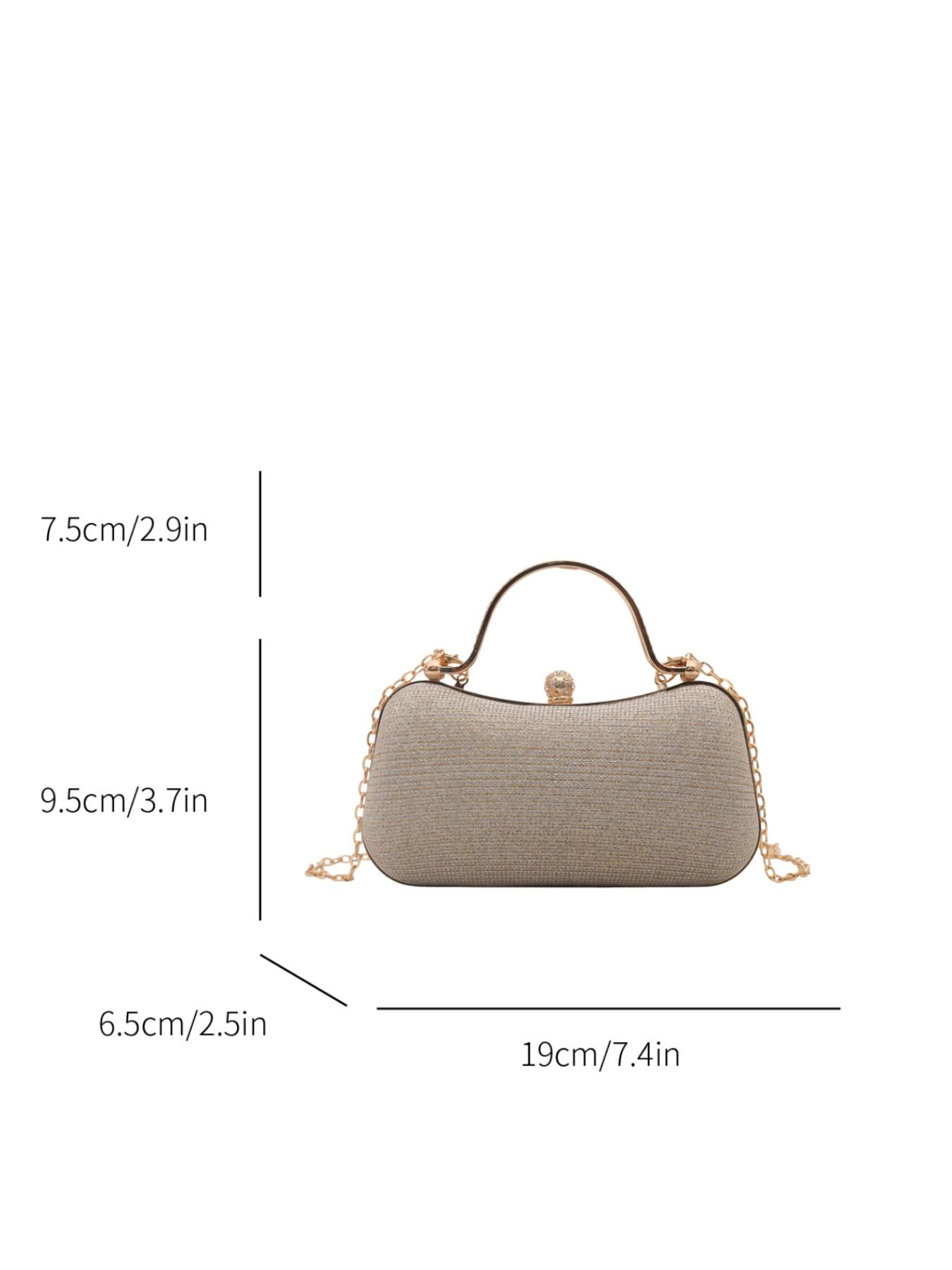 Elegant Rhinestone Bridal Bag, Sparkling Shoulder Clutch, Unique Design Party Evening Bag for Women, Perfect for Weddings & Events