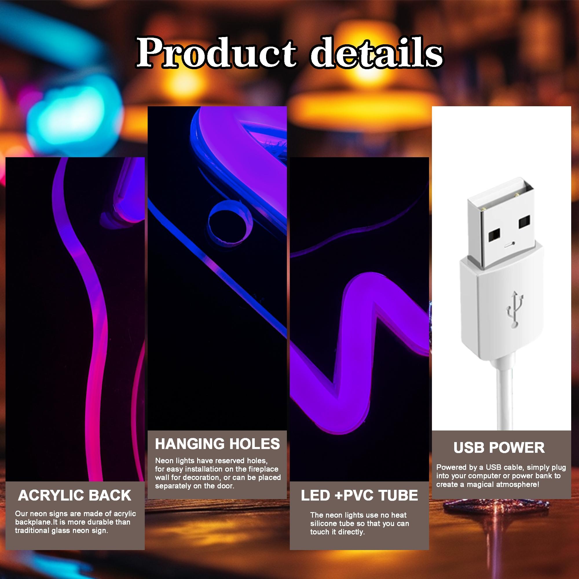 Cool anime avatar LED Neon Sign, USB Wall Hanging Neon Sign, Decorative ...