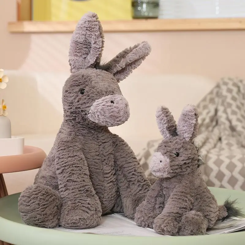 1pc 23cm Cute Grey Donkey Doll - Soft Plush Stuffed Animal Toy, Baby Birthday Gift, Room Decor (Dolls & Stuffed Toys Accessory)