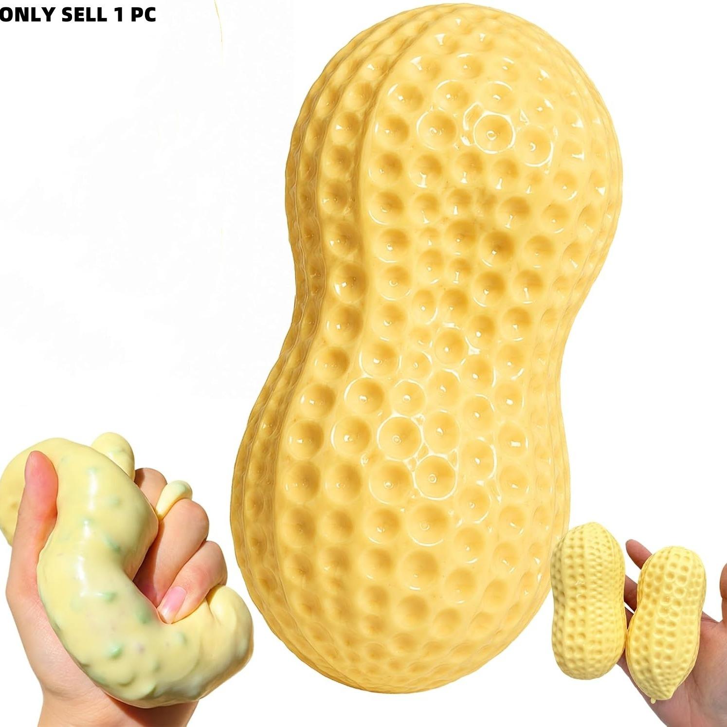Crunchy Peanut Squishy for Adults, Sensory Squishies, 1 PC Slow-Rising Squeeze Toy, Stress Relief Sensory Fidget Toy