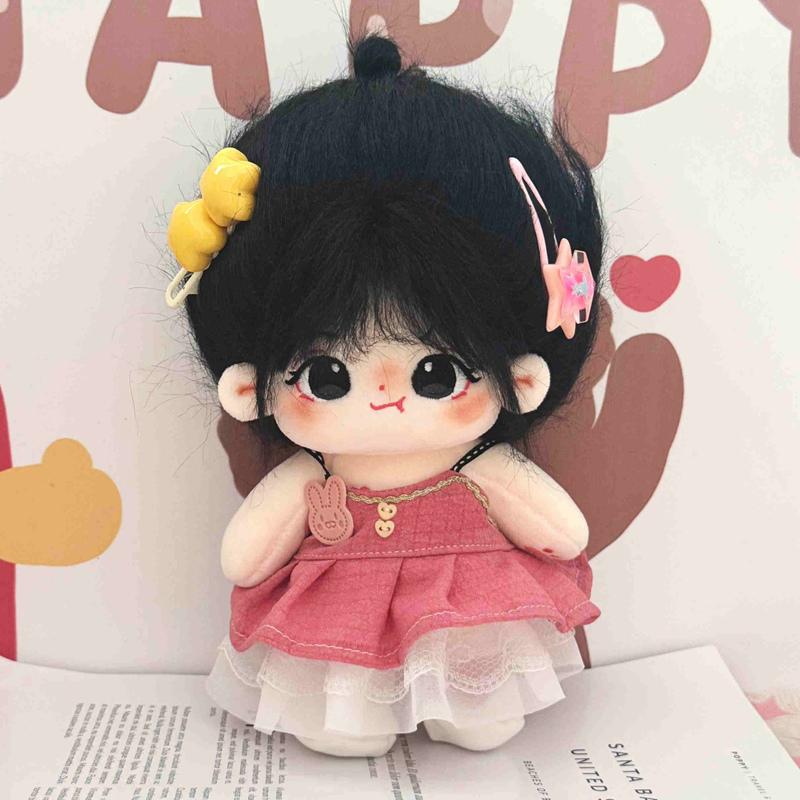 20cm Kawaii Plush Cotton Doll Idol Stuffed Super Star Figure Dolls No Attribute Crying Cotton Doll Can Change Clothes Kids Gift