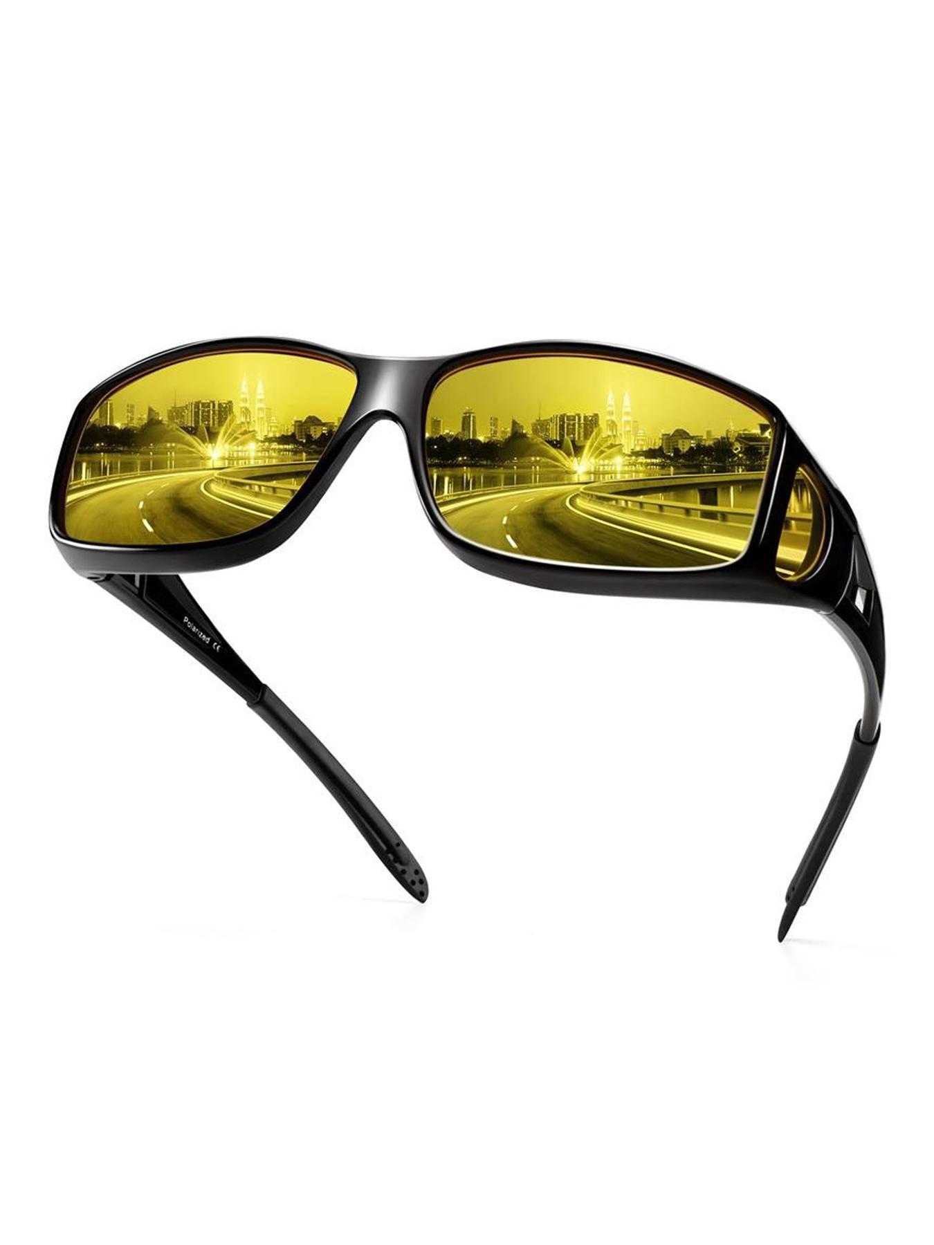 Unisex Night Vision Driving Glasses, Trendy Casual Glasses for Everyday Use, Fashion Accessories for Outdoor Activities