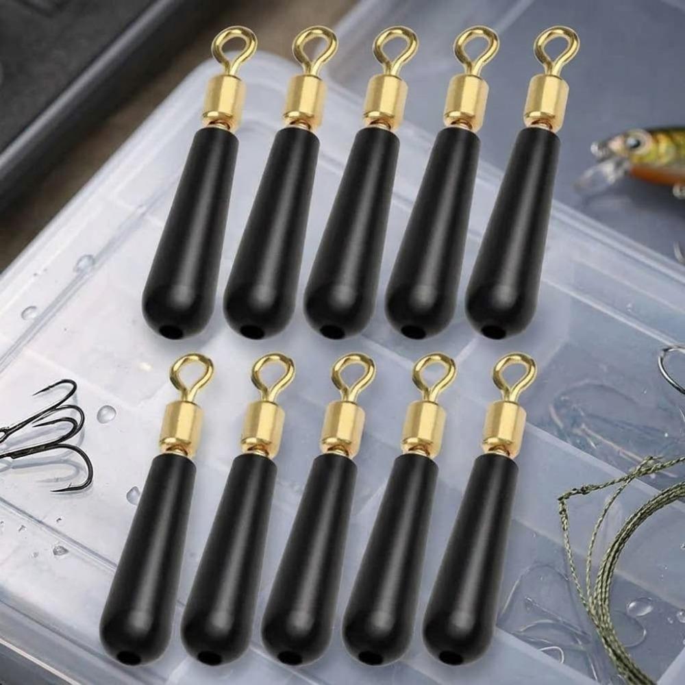 Anti-Tangle Nickel-Plated 360° Swivel Fishing Float Stops, High Elasticity Durable Bobber Seat, Compatible with LED Glow Floats for Deep Water Rock & Offshore Fishing, 10 or 50 Pack Options