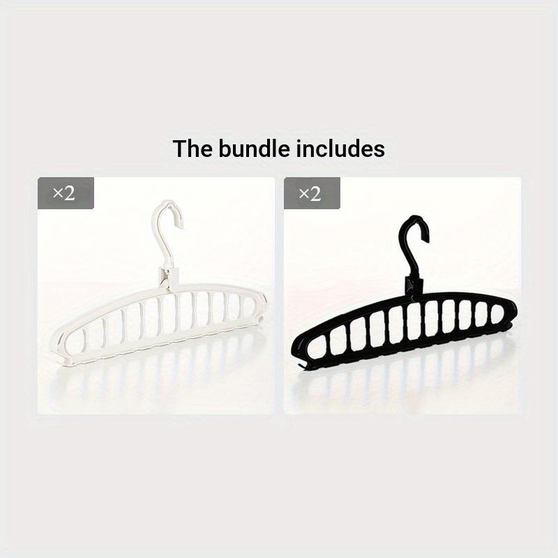 Space-Saving Multi-Hole Clothes Hanger Set, Foldable Drying Rack for Pants Shirts and Dresses, Home Use, 1/4 Pieces