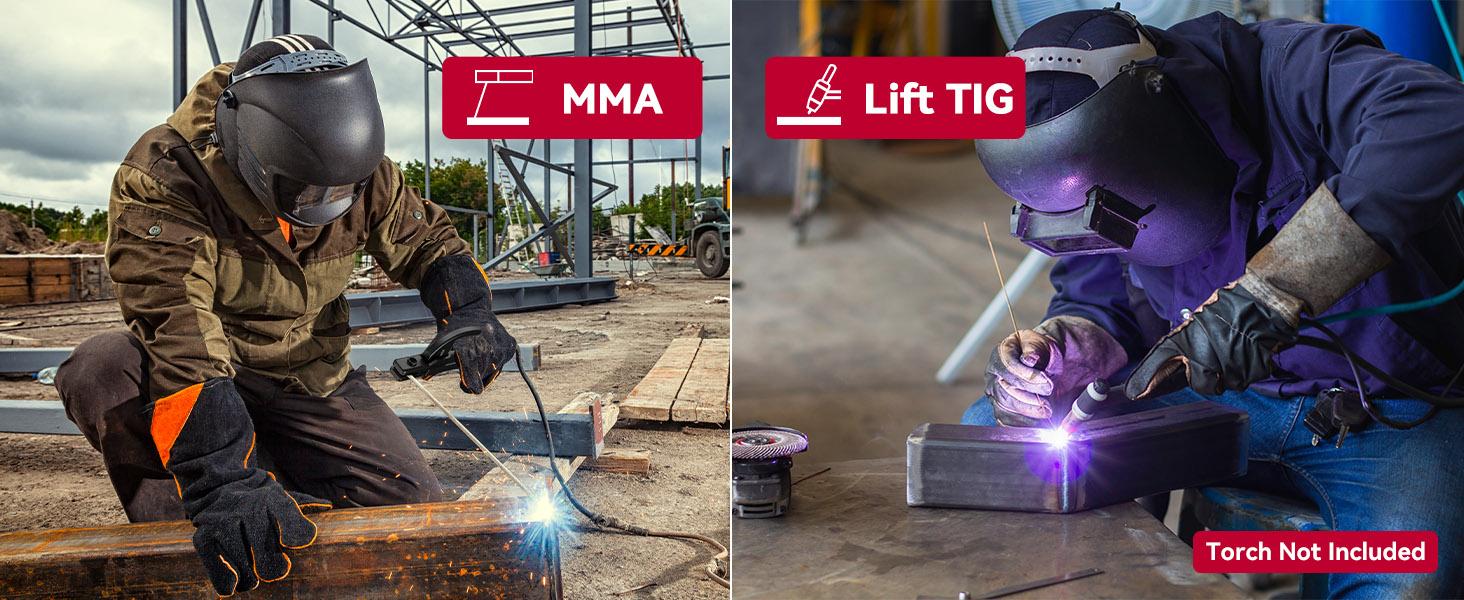 ARCCAPTAIN iControl ARC205 Pro Stick Welder, [APP Control] 205Amp ARC/Lift TIG Welding Machine, Large LED Display, IGBT Inverter 110V/220V MMA Welder with Hot Start, Arc force, and Anti-Stick Dual Voltage TIGStickArc Welder