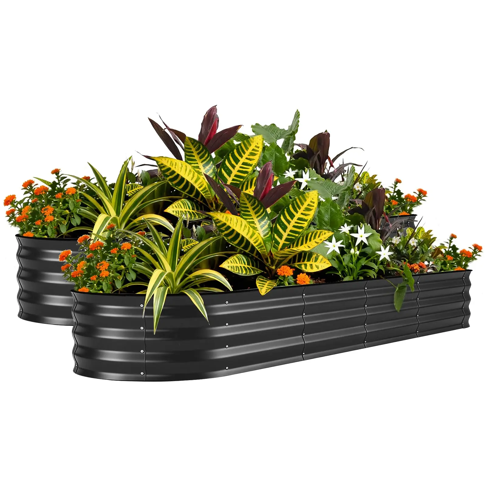 Galvanized Metal Raised Garden Beds and Planter Boxes for Outdoor Use, Rust-Resistant, Easy to Assemble, Available in Various Sizes and Colors, Perfect for Growing Vegetables, Flowers, and Herbs