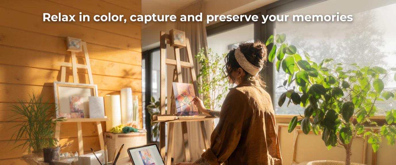 LOKLiK by HTVRONT iPaint Machine for Painting - Custom Paint by Number Sketch by Self, Beginner Friendly to Personalize Paint By Numbers Kit for Adults,White