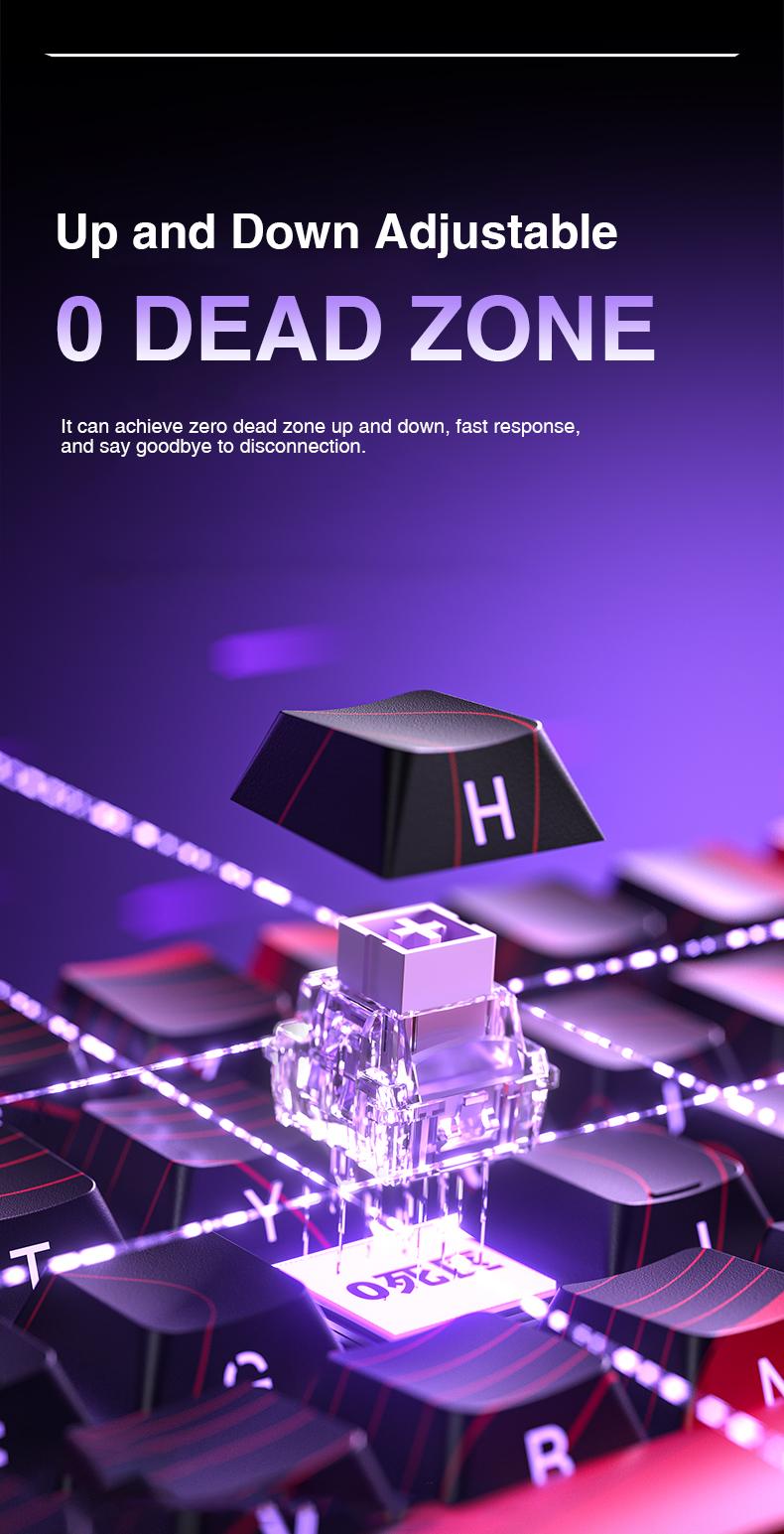 AULA WIN60/68 HE Hall Effect Magnetic Switch Gaming Keyboard, Adjustable Actuation, 0.3ms Latency, 8000Hz Polling, Hot-Swappable, RGB Backlighting, 65% Compact Wired Keyboard with Detachable Cable