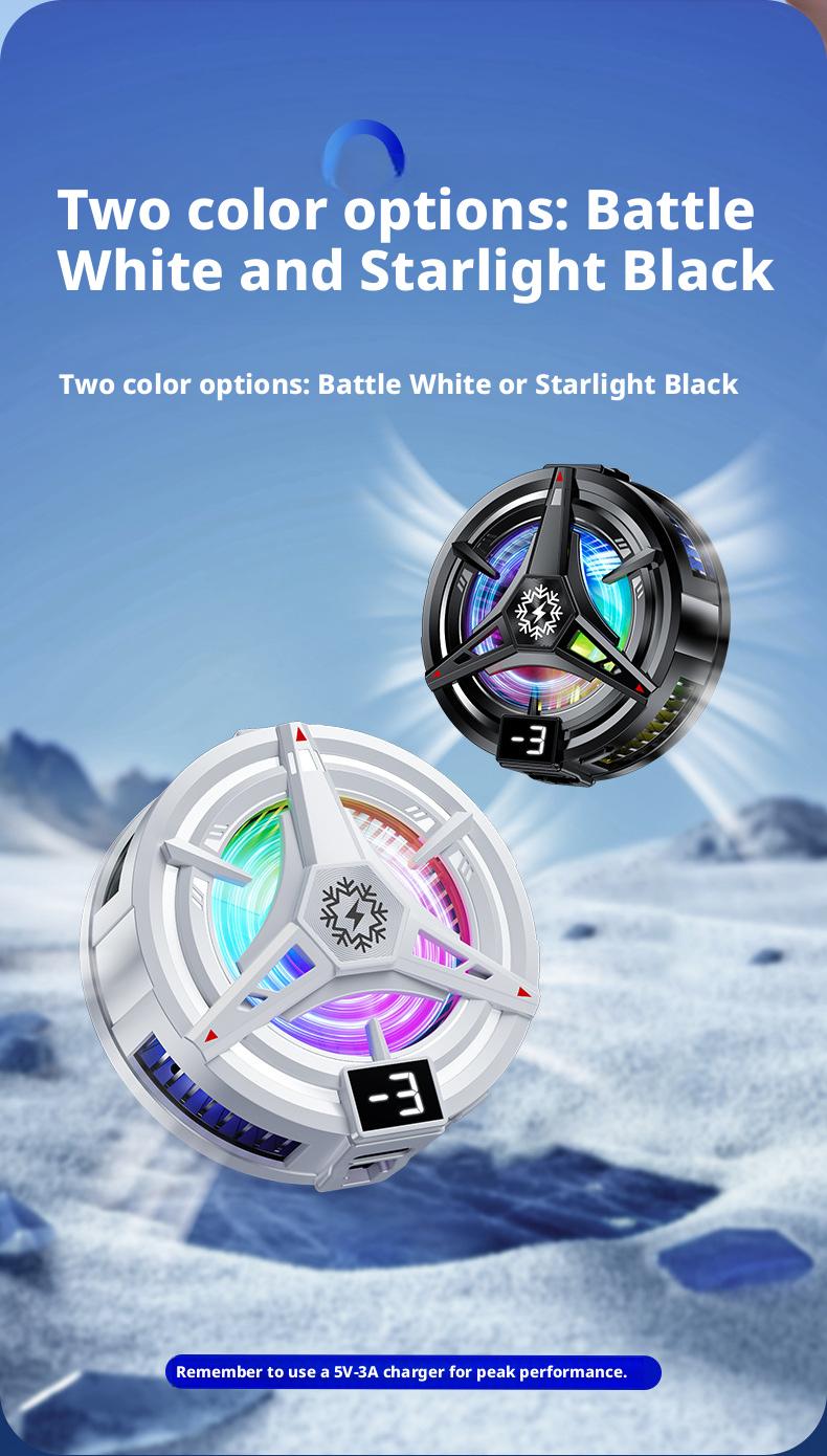 2026 New Magnetic Semiconductor Phone Cooler TL07 Frosty Digital Display Version Light-Off Cooling Artifact for Gaming & Hot Days