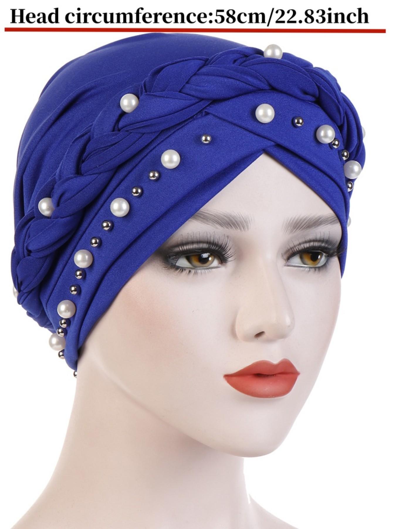 Elastic Ramanda Turban Hat, Head Wrap Under Scarf, Mid-East Head Scarf, Hijab Cap, Inner Cap, Windproof, Full Neck, for Women