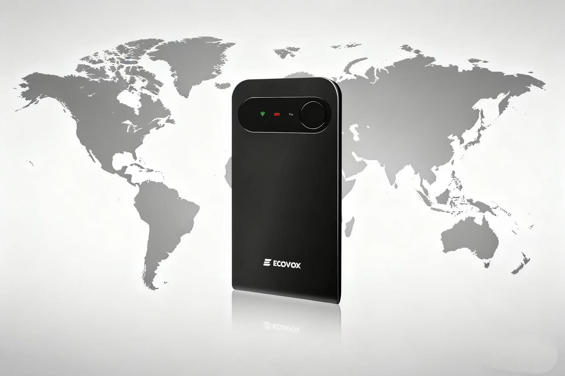 ECOVOX e1 Model 2025 Portable 4G LTE Tri-Band Global Pocket Wi-Fi Hotspot Router, Sim-Free, 802.11A, High-Speed Internet with Massive Free Data for Car/RV Travel in 120+ Countries n Mobile ECOVOX e1 Model 2025 Portable 4G LTE Tri-Band Global Pocket Wi-Fi Hotspot Router, Sim-Free, 802.11A, High-Speed Internet with Massive Free Data for Car/RV Travel in 120+ Countries n Mobile