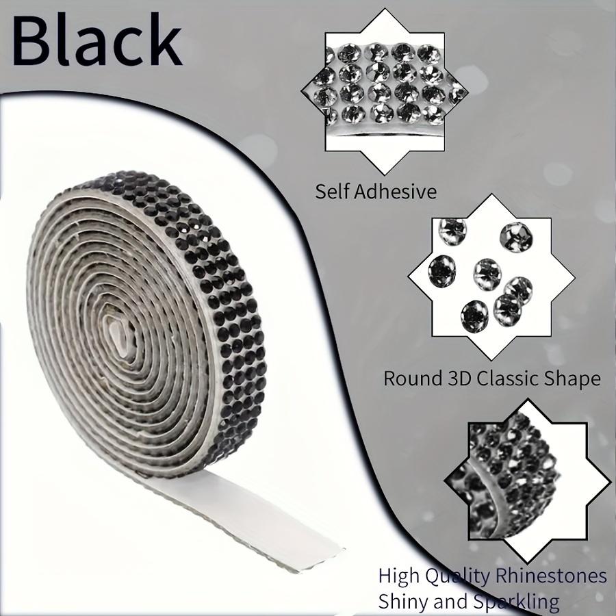 0.9cm Wide 91cm Long Crystal Self-adhesive Strip, Rhinestone Strip Decorative Strip, Clothing Sewing Accessories, Clothing Color DlY Ribbon Sticker, Rhinestone Tape Roll, Used For DIY Crafts, Wedding Party Decoration, Car Phone Clothing Bag Decoration