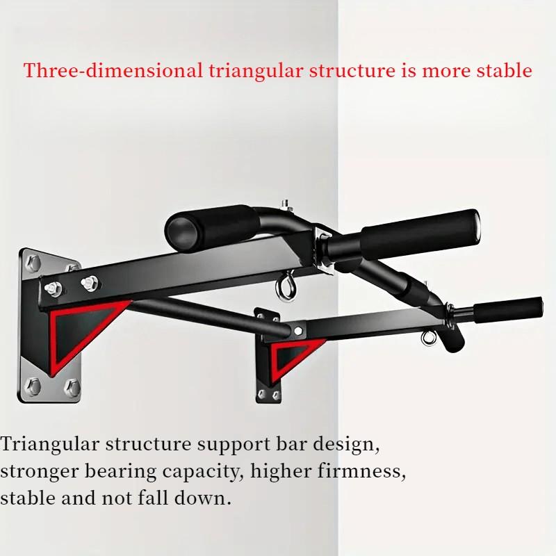 Reinforced Horizontal Bar Home Single Bar, Wall Mount Installation, Pull-Up Dual Bars Trainer, Indoor Fixed Fitness Equipment