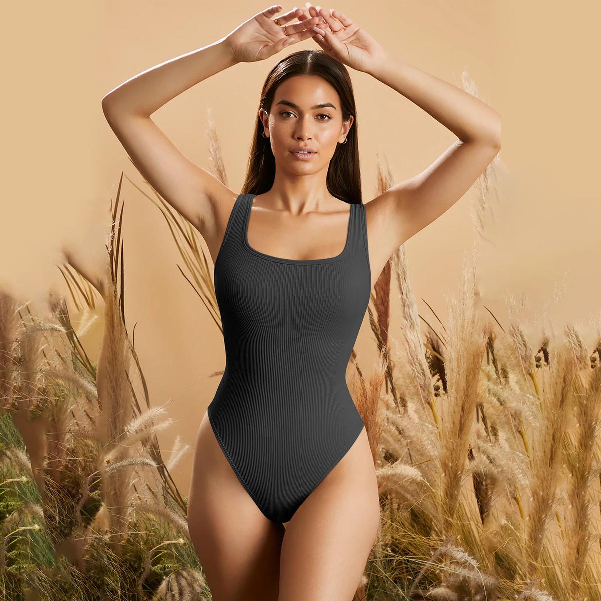 OYV Sleeveless Square Neck Bodysuits