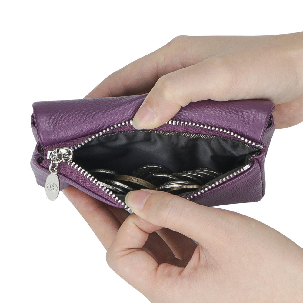 Royal Bagger RFID Blocking Women's Short Wallet Genuine Leather Multi-card Slots Card Holder Trifold Purse Magnetic Opening 2063 SpringStatements